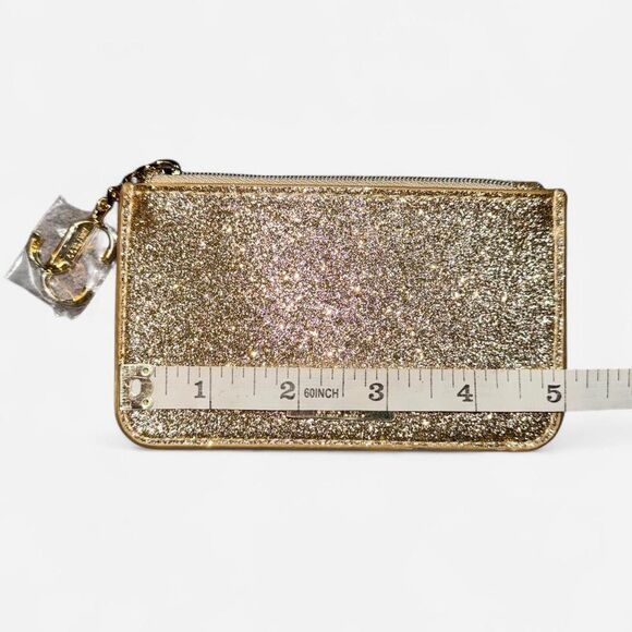 Jimmy Choo Gold Glitter Coin Purse - Picture 5 of 6